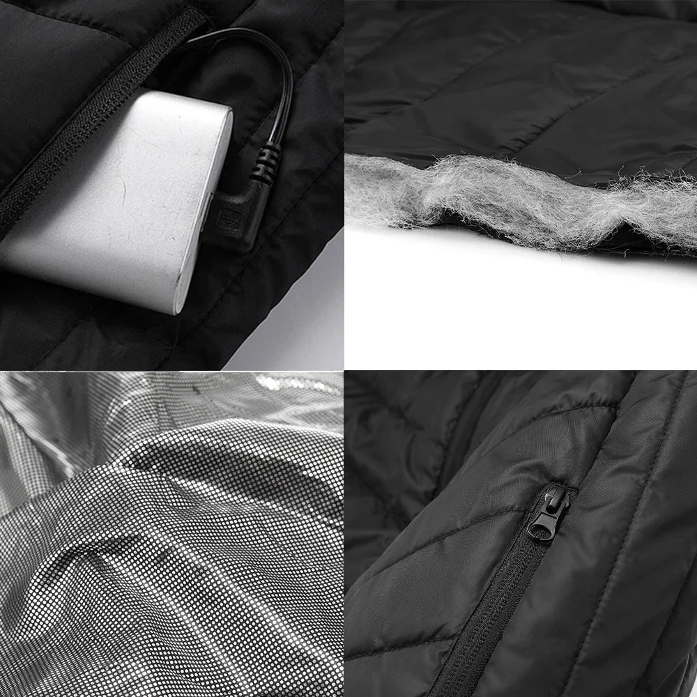 Doudoune sans manche chauffante Unisexe - Gilet Chauffant Electrique